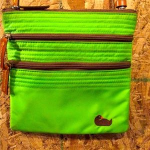 Dooney and Bourke neon green crossbody